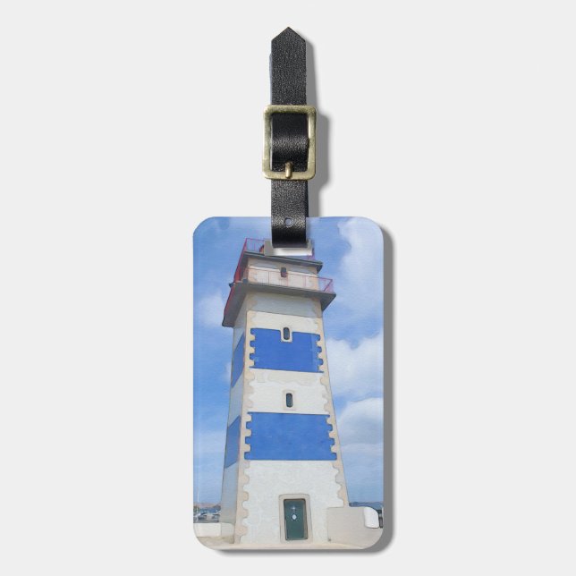 Etiqueta Para Maletas Faro acuático (Frente Vertical)