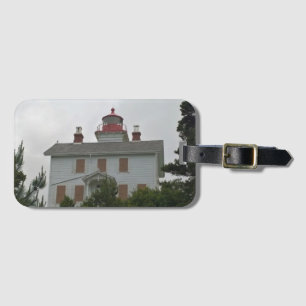 Etiqueta Para Maletas Faro de la bahía de Yaquina, OR