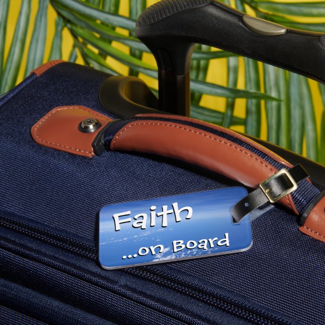 Etiqueta Para Maletas Fe a bordo (Anverso In situ 3)