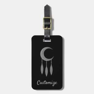 Etiqueta Para Maletas Feathers Thunder_Cove de luna de luna de cáscara d