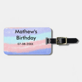 Etiqueta Para Maletas Fecha de adición de nombre de cumpleaños de niño e
