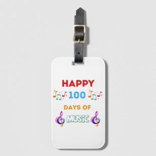 Etiqueta Para Maletas Felices 100 días de música