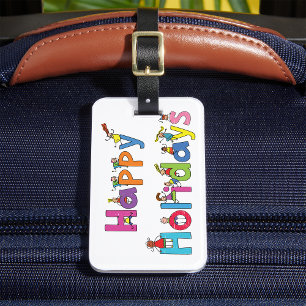 Etiqueta Para Maletas Felices vacaciones niños