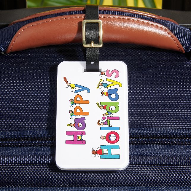 Etiqueta Para Maletas Felices vacaciones niños (Subido por el creador)