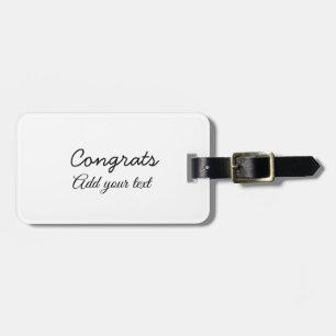 Etiqueta Para Maletas Felicitaciones de graduación minimalistas simples