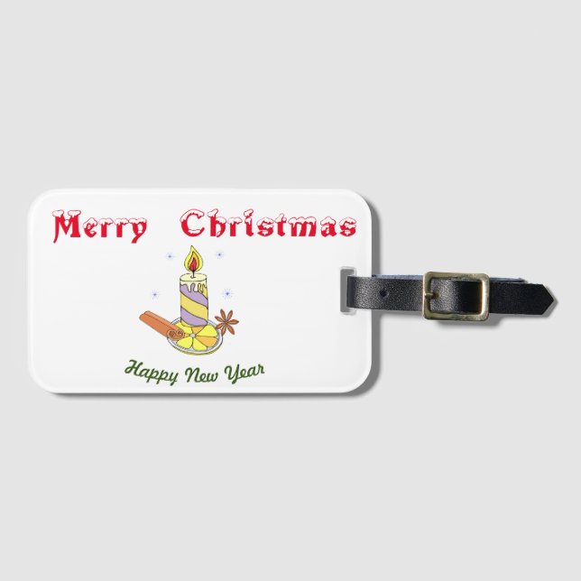 Etiqueta Para Maletas Feliz Año Nuevo (Anverso horizontal)