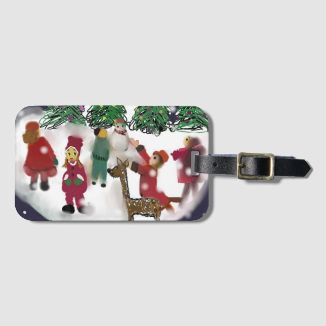 Etiqueta Para Maletas Feliz Año Nuevo (Anverso horizontal)