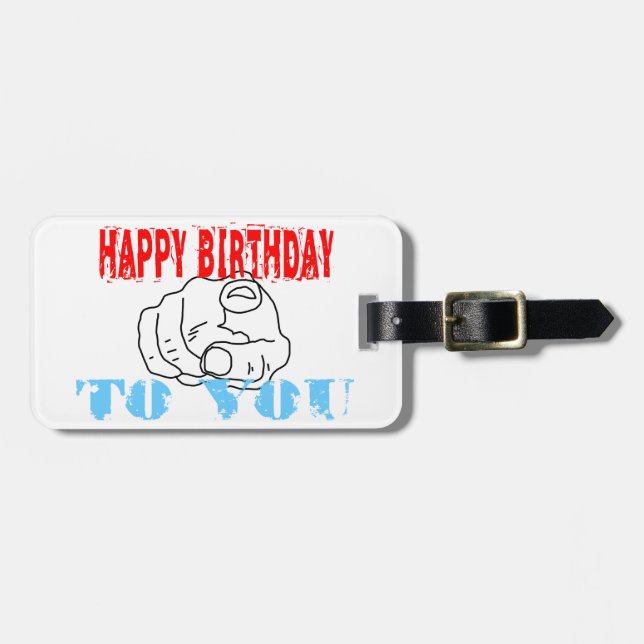 Etiqueta Para Maletas Feliz Cumpleaños Para Ti (Frente Horizontal)