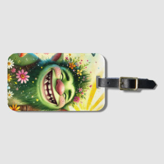 Etiqueta Para Maletas feliz Goblin Boy Sonriendo