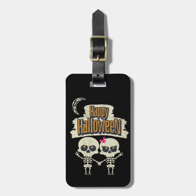 Etiqueta Para Maletas Feliz Halloween (Frente Vertical)