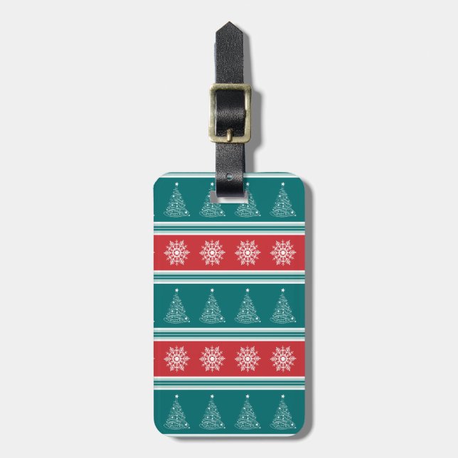 Etiqueta Para Maletas Feliz Navidad (Frente Vertical)