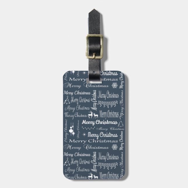 Etiqueta Para Maletas Feliz Navidad (Frente Vertical)