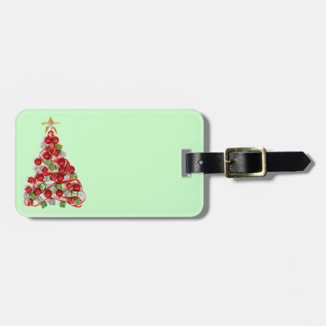 Etiqueta Para Maletas Feliz Navidad (Frente Horizontal)