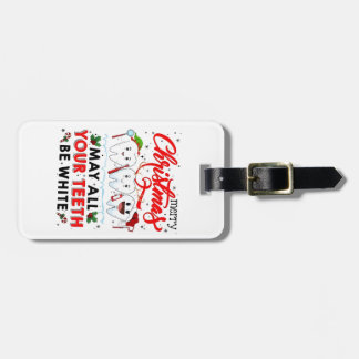 Etiqueta Para Maletas Feliz Navidad Que Todos Tus Dientes Sean Blancos