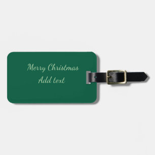 Etiqueta Para Maletas Feliz Navidad verde planicie vacaciones en solitar