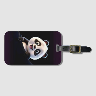 Etiqueta Para Maletas Feliz Pequeño Panda