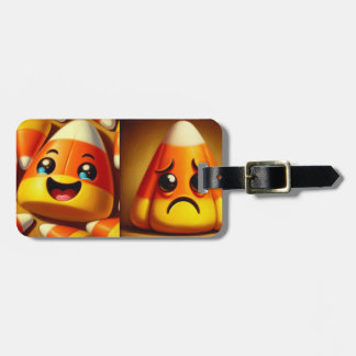 Etiqueta Para Maletas Feliz Triste Candy Corn
