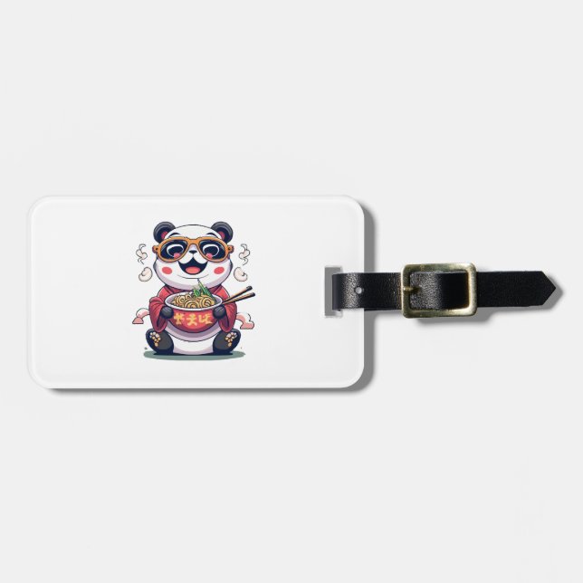 Etiqueta Para Maletas Fideos de Panda (Frente Horizontal)