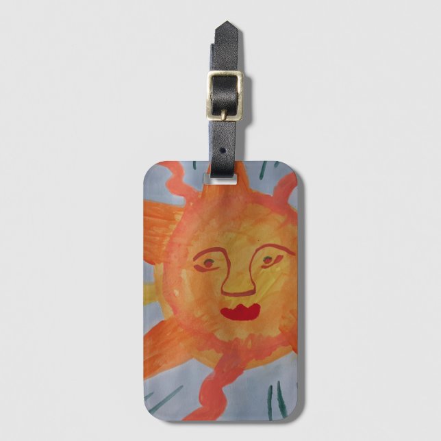 Etiqueta Para Maletas Fiery Sun (Anverso vertical)