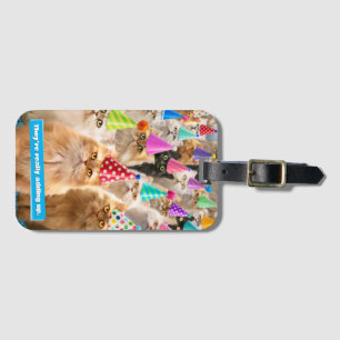 Etiqueta Para Maletas Fiesta de Gatos