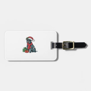 Etiqueta Para Maletas Fiesta de Navidad Decoración Santa Cane Corso Perr