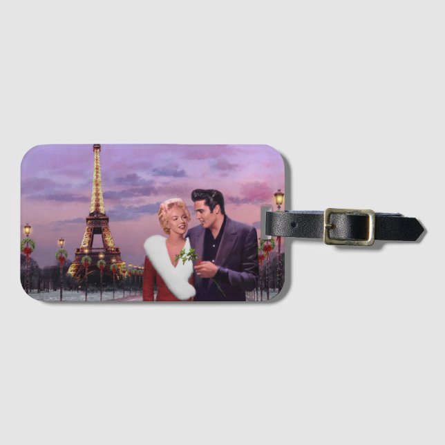 Etiqueta Para Maletas Fiesta de París (Anverso horizontal)
