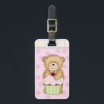 Etiqueta Para Maletas Fiesta de tarta de oso de peluche de Teddy<br><div class="desc"></div>