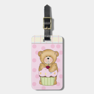 Etiqueta Para Maletas Fiesta de tarta de oso de peluche de Teddy
