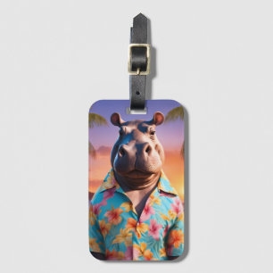 Etiqueta Para Maletas Fiesta Hippotamus