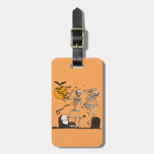 Etiqueta Para Maletas Fiesta Skeleton Halloween