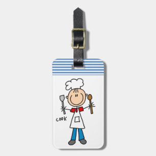 Etiqueta Para Maletas Figura de palo cocinero