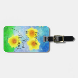 Etiqueta Para Maletas Filipinas 4:4 Biblia, regocijo en el Señor siempre