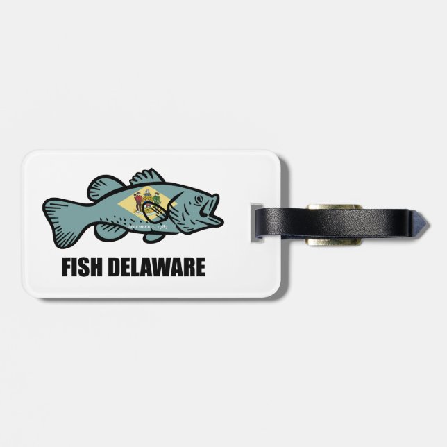 Etiqueta Para Maletas Fish Delaware (Atrás Horizontal)