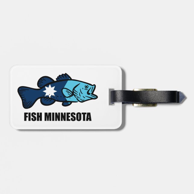 Etiqueta Para Maletas Fish Minnesota (Atrás Horizontal)