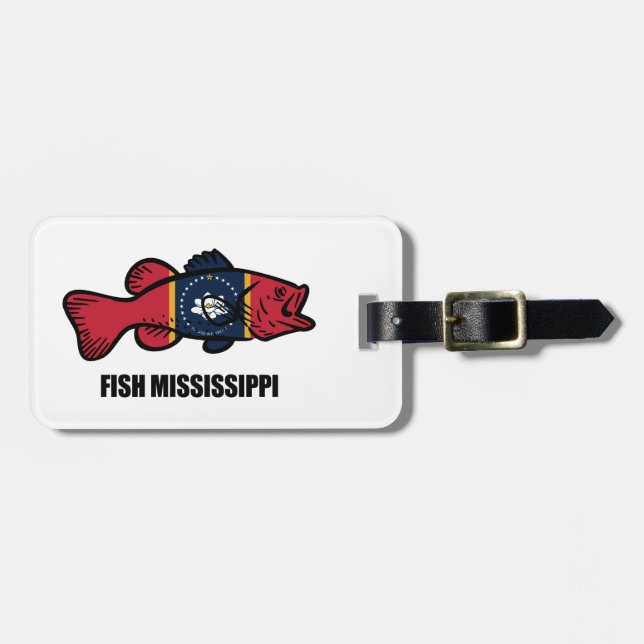 Etiqueta Para Maletas Fish Mississippi (Frente Horizontal)