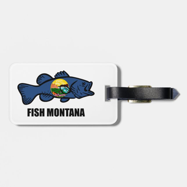 Etiqueta Para Maletas Fish Montana Bass (Atrás Horizontal)