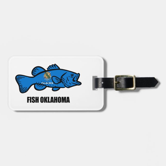 Etiqueta Para Maletas Fish Oklahoma (Frente Horizontal)