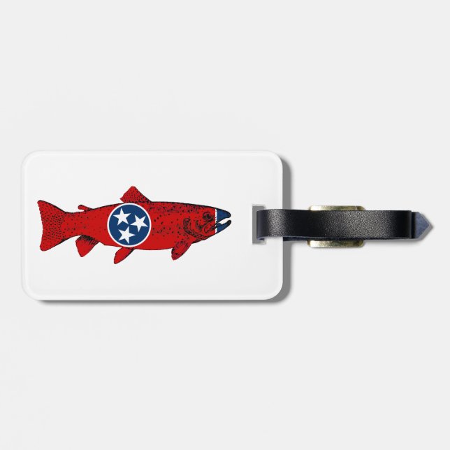 Etiqueta Para Maletas Fish Tennessee Trout (Atrás Horizontal)