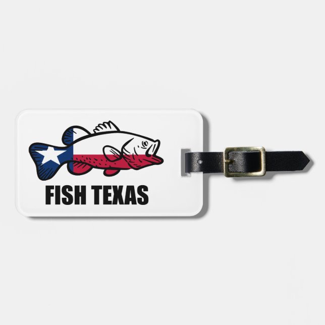 Etiqueta Para Maletas Fish Texas (Frente Horizontal)