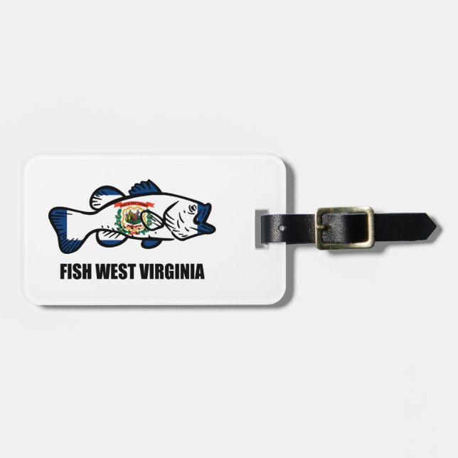 Etiqueta Para Maletas Fish West Virginia (Frente Horizontal)