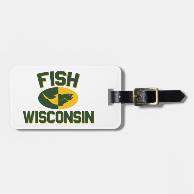 Etiqueta Para Maletas Fish Wisconsin (Frente Horizontal)