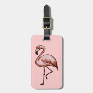 Etiqueta Para Maletas flamenco rosado