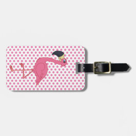 Etiqueta Para Maletas Flamingo rosa