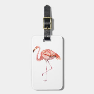 Etiqueta Para Maletas Flamingo rosa
