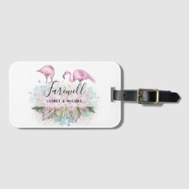Etiqueta Para Maletas Flamingos Adiós amigos del regalo de Voyage