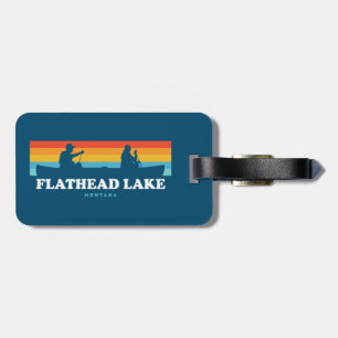 Etiqueta Para Maletas Flathead Lake Montana Canoe