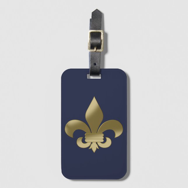 Etiqueta Para Maletas Fleur de Lis (Anverso vertical)