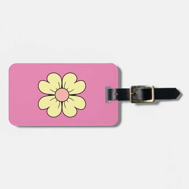 Etiqueta Para Maletas flor (Frente Horizontal)