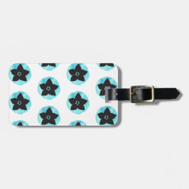 Etiqueta Para Maletas Flor azul hawaiana