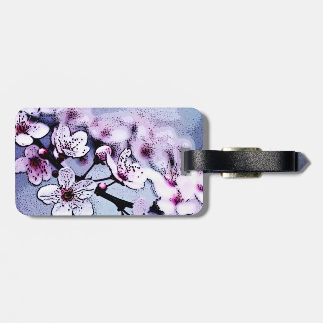 Etiqueta Para Maletas Flor de cerezo (Atrás Horizontal)
